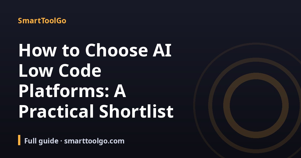 AI Low-Code Platforms cover