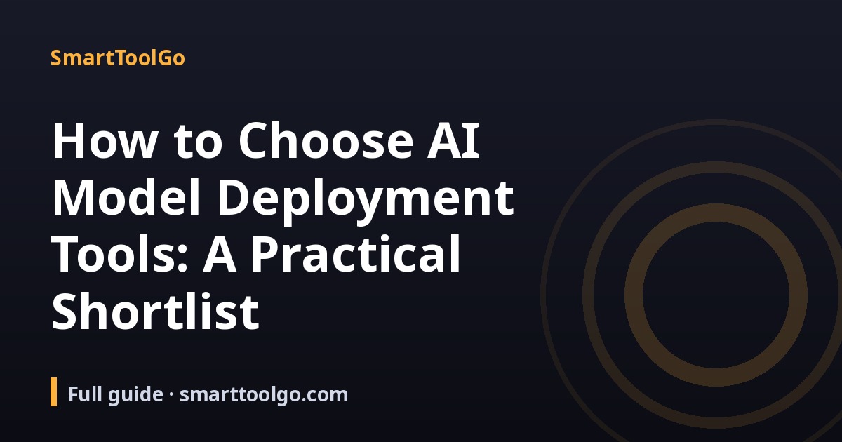 AI Model Deployment Tools cover